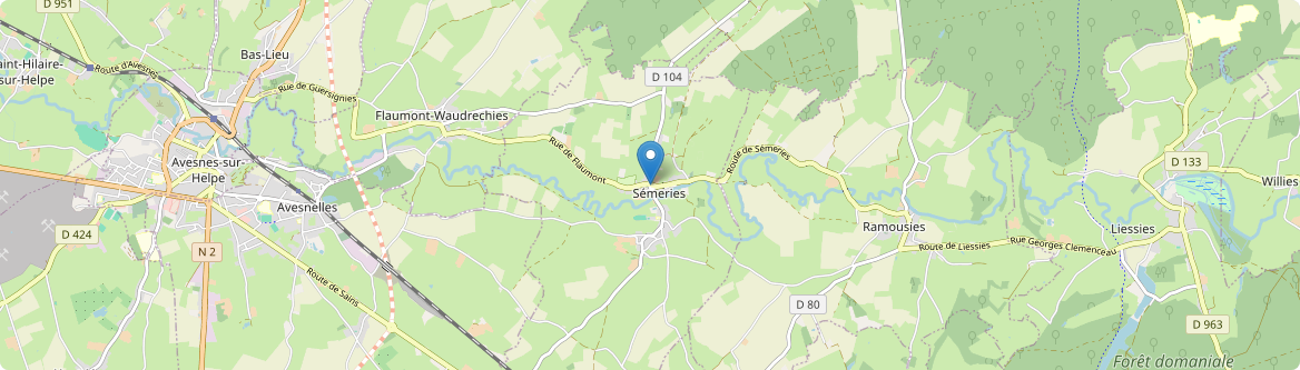 Beugnies - Carte