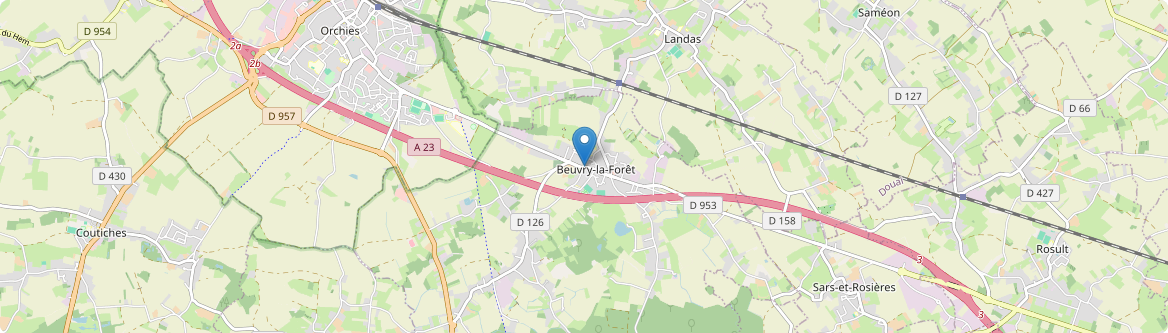 Beuvry-la-Forêt - Carte