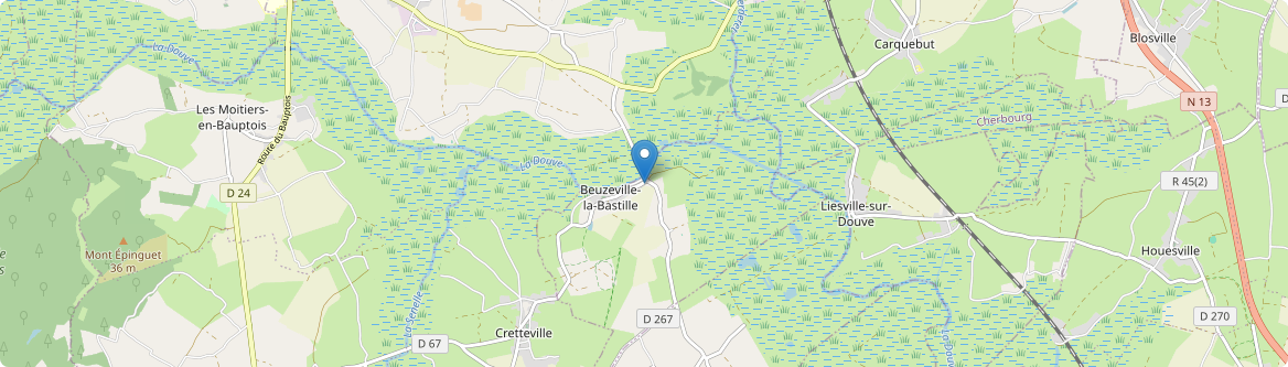 Beuzeville-la-Bastille - Carte