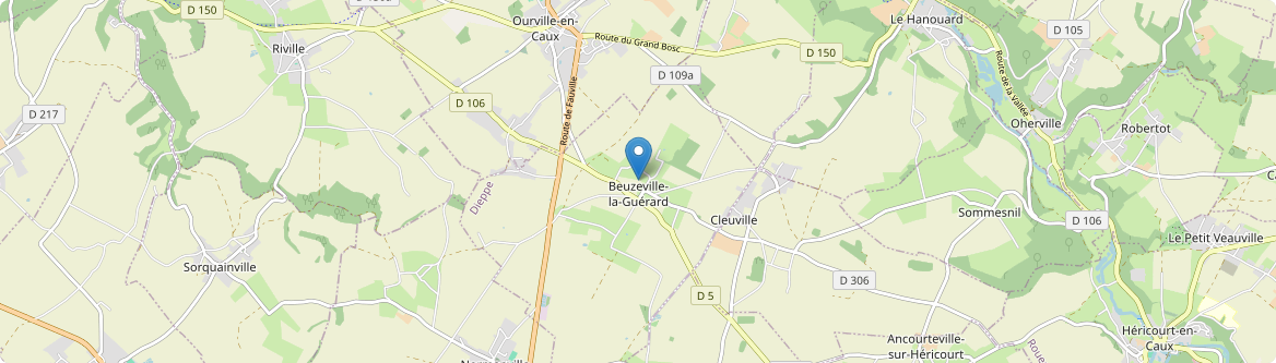 Beuzeville-la-Guérard - Carte