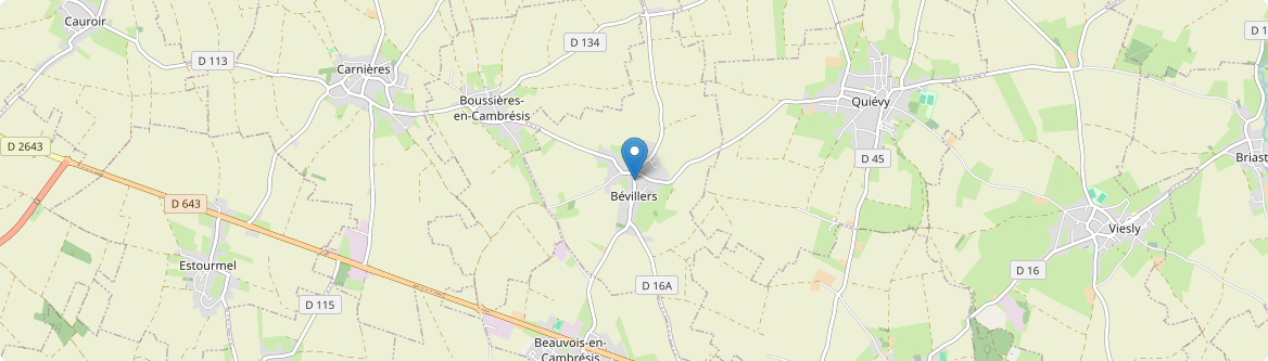 Bévillers - Carte
