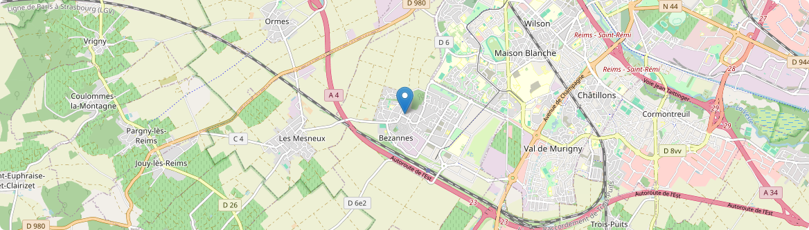 Bezannes - Carte