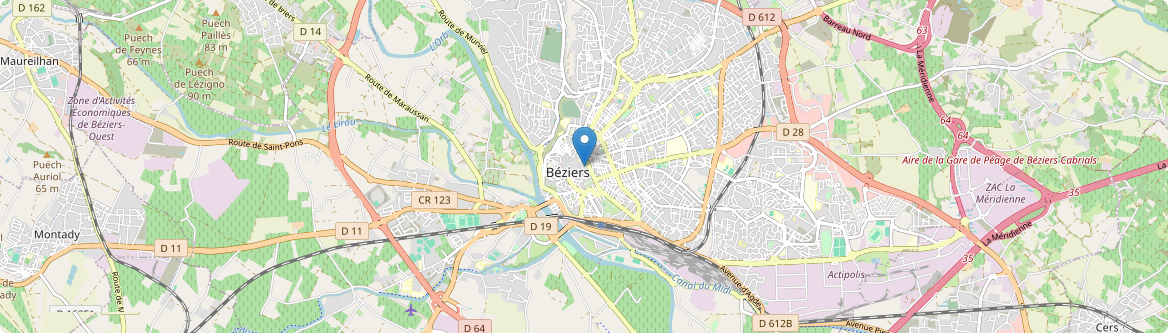 Béziers - Carte
