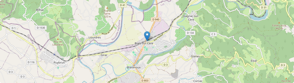 Biars-sur-Cère - Carte