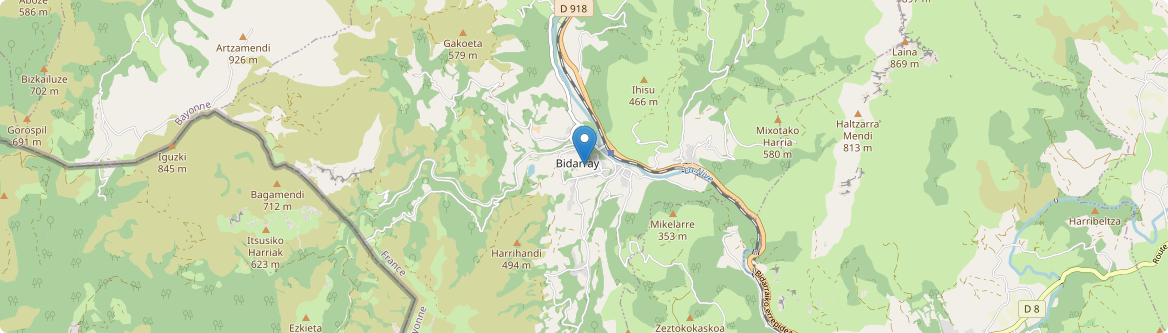 Bidarray - Carte