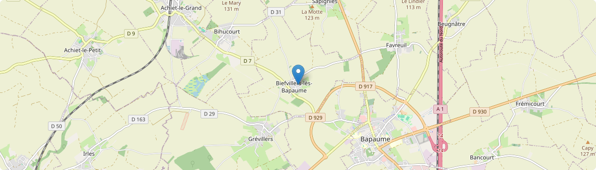 Biefvillers-lès-Bapaume - Carte