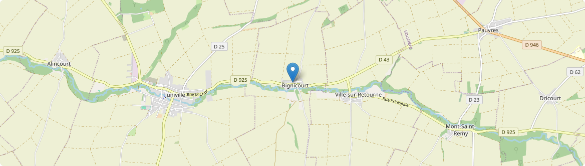 Bignicourt - Carte