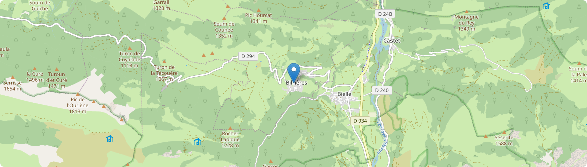 Bilhères - Carte