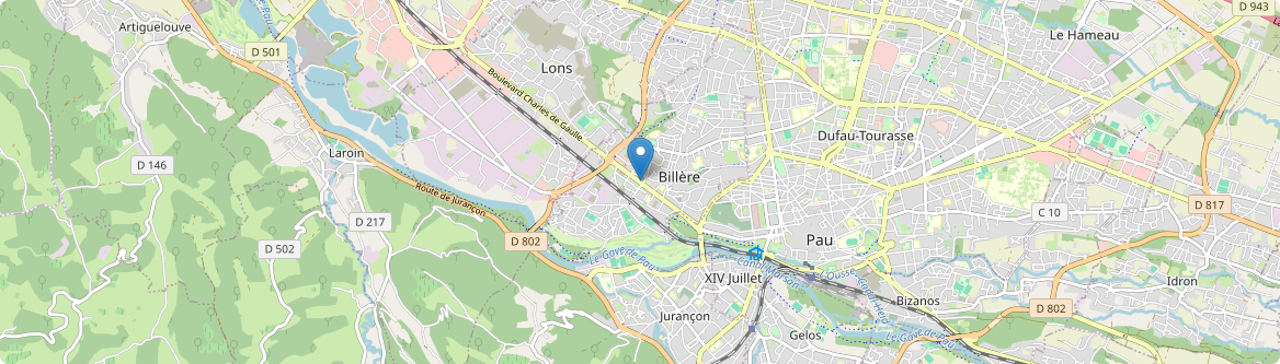 Billère - Carte