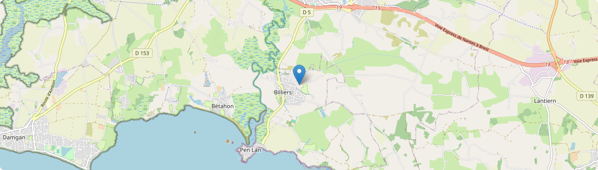 Billiers - Carte