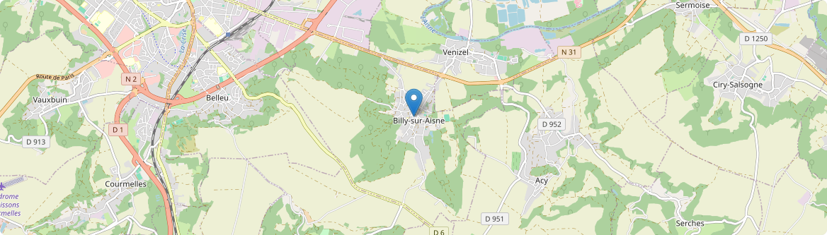 Billy-sur-Aisne - Carte