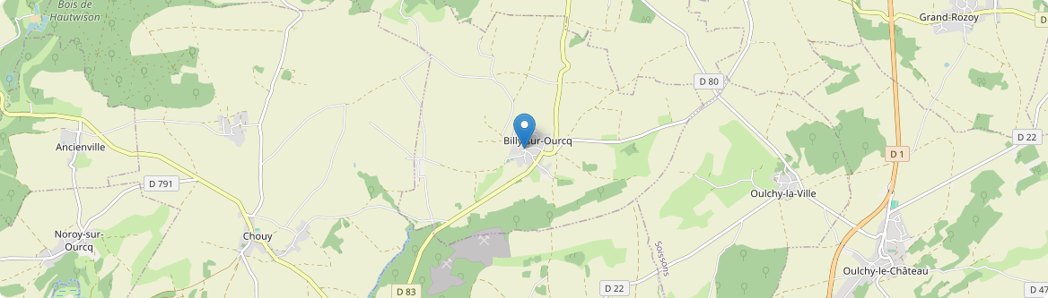 Billy-sur-Ourcq - Carte