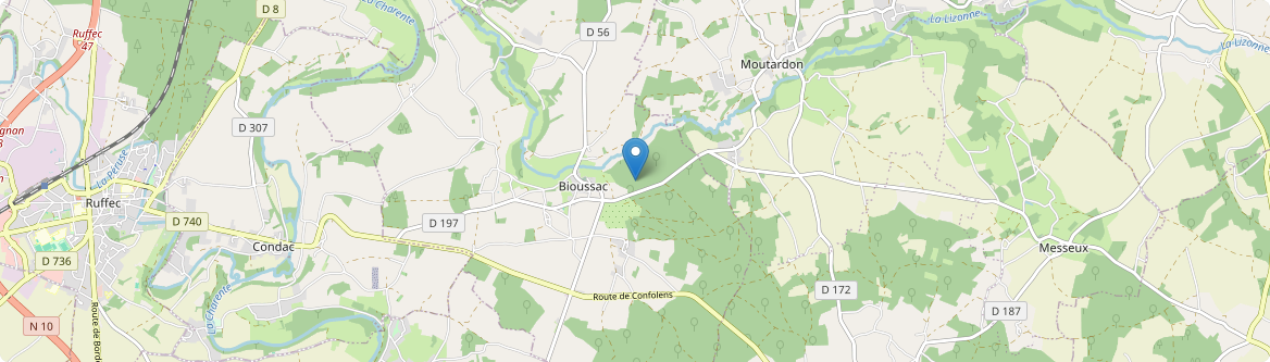 Bioussac - Carte