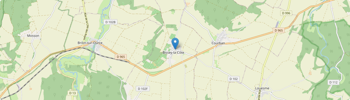 Bissey-la-Côte - Carte