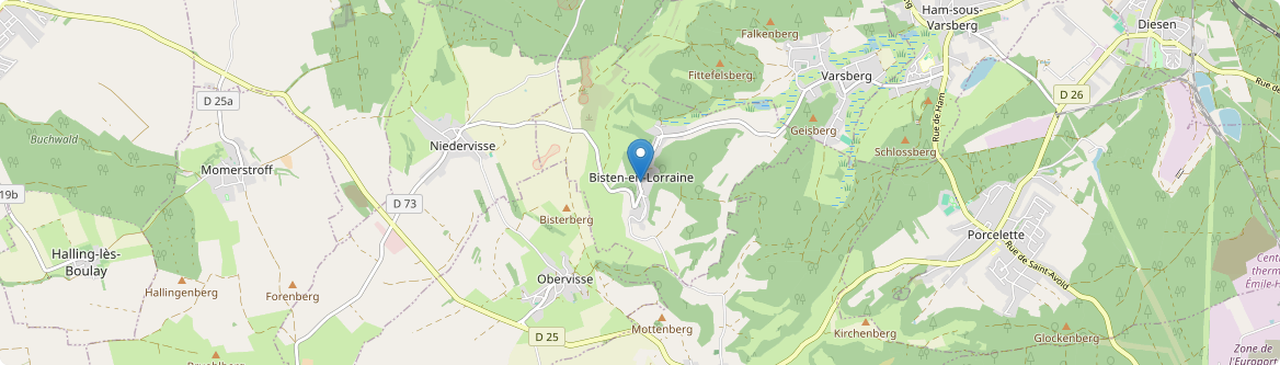 Bisten-en-Lorraine - Carte