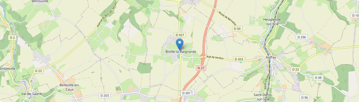 Biville-la-Baignarde - Carte