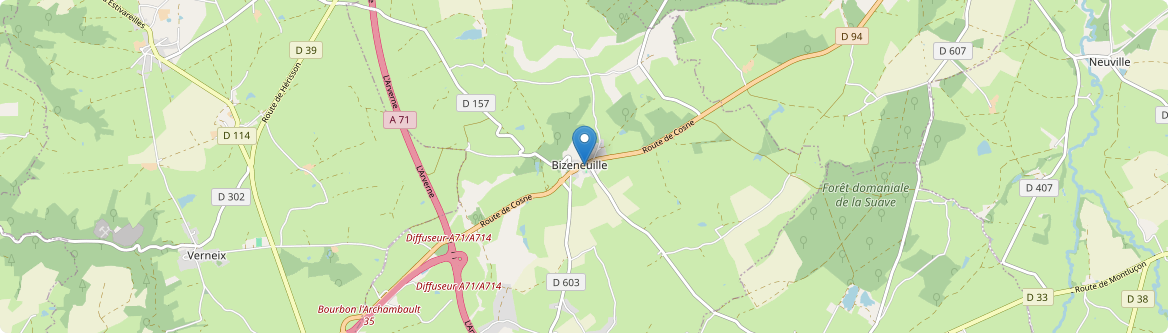 Bizeneuille - Carte