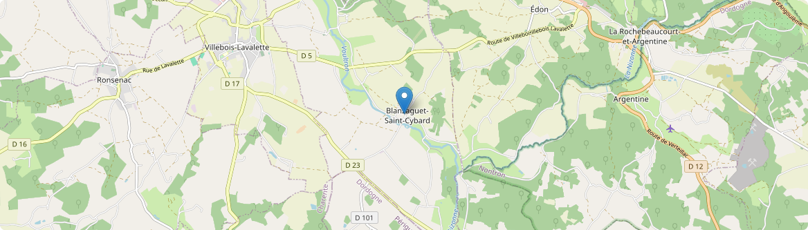 Blanzaguet-Saint-Cybard - Carte