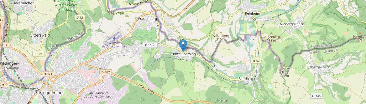 Blies-Ébersing - Carte
