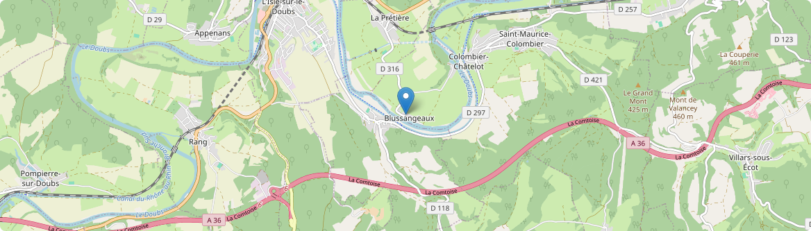 Blussangeaux - Carte