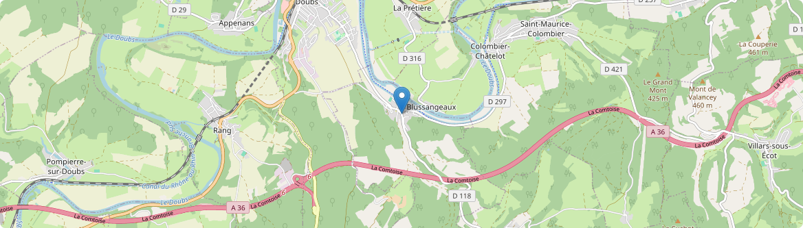 Blussans - Carte