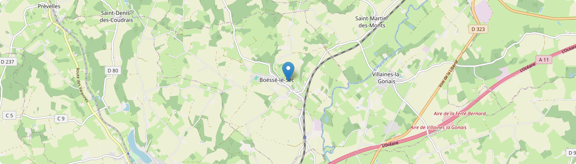 Boëssé-le-Sec - Carte