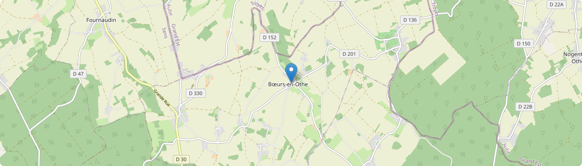 Bœurs-en-Othe - Carte