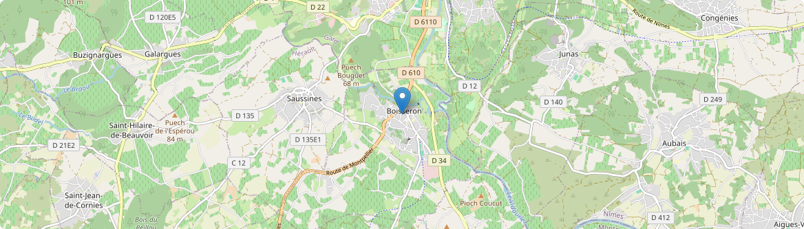 Boisseron - Carte