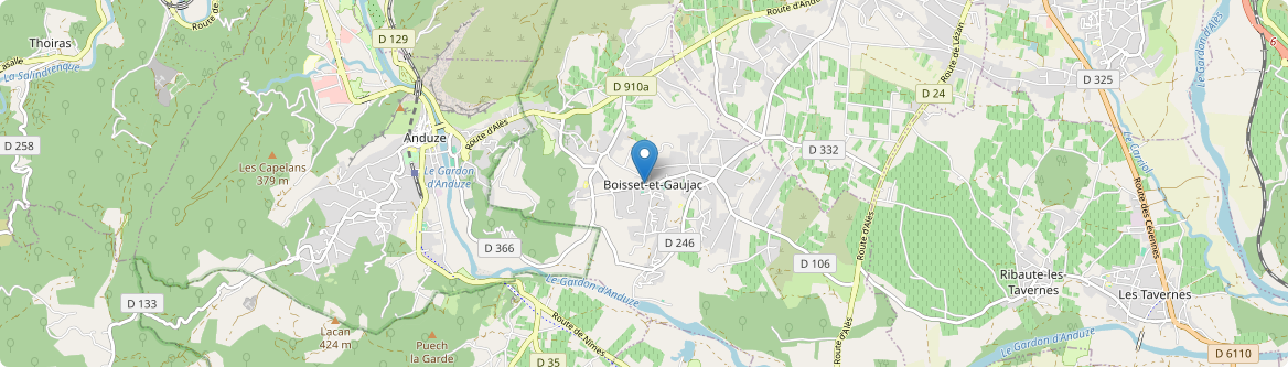 Boisset-et-Gaujac - Carte