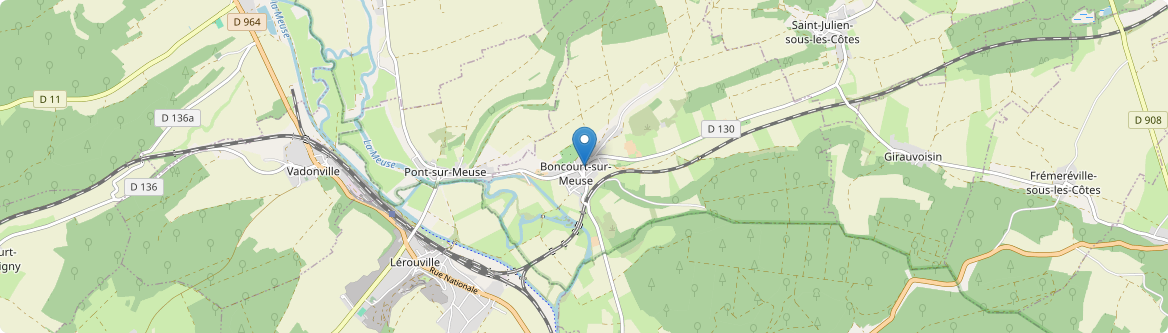 Boncourt-sur-Meuse - Carte
