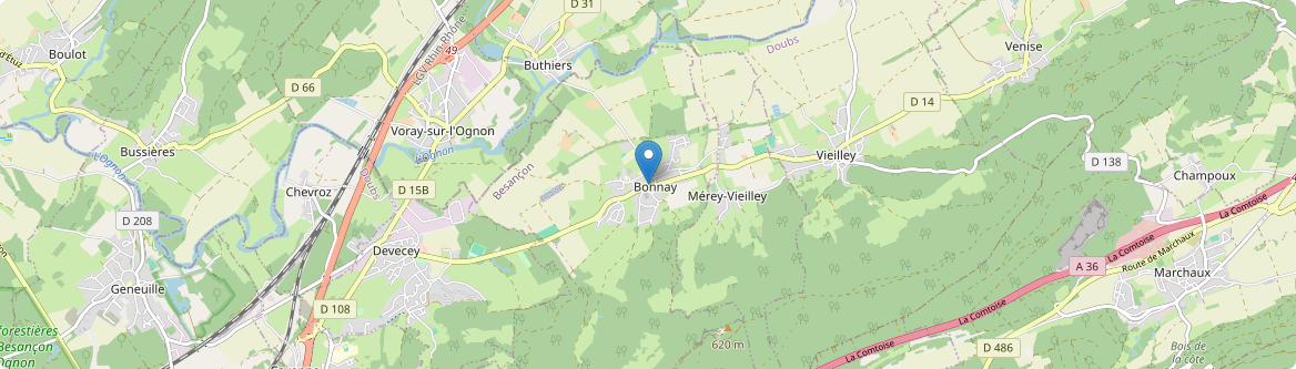 Bonnay - Carte