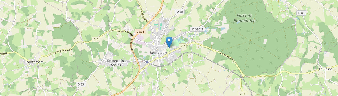 Bonnétable - Carte