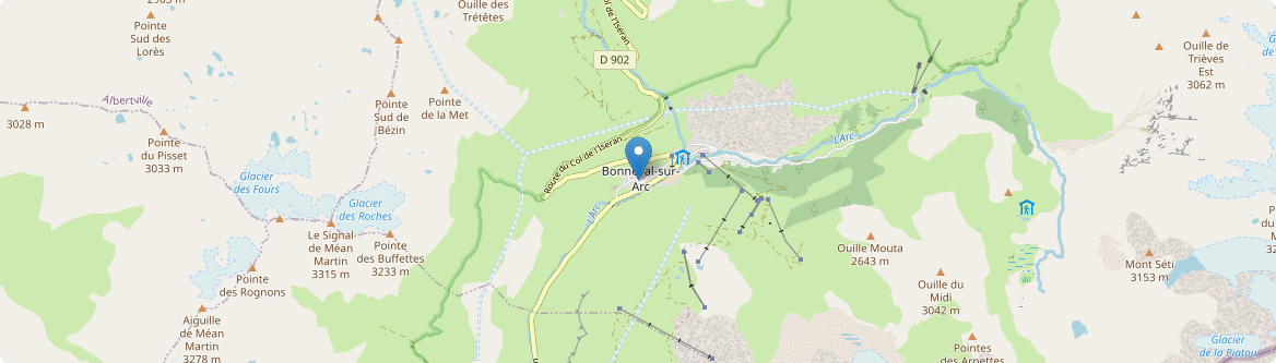 Bonneval-sur-Arc - Carte