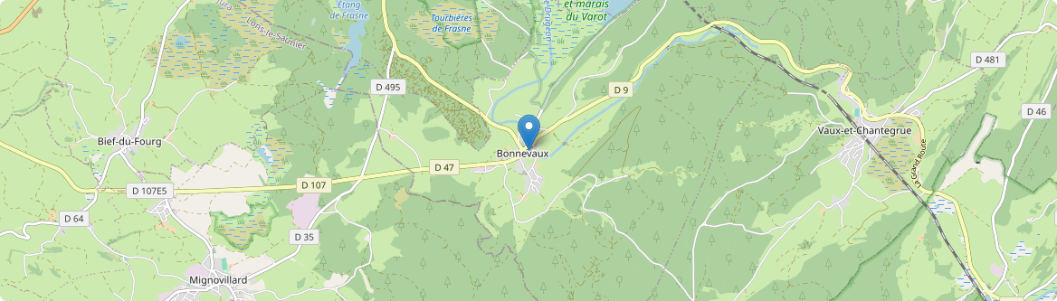 Bonnevaux - Carte