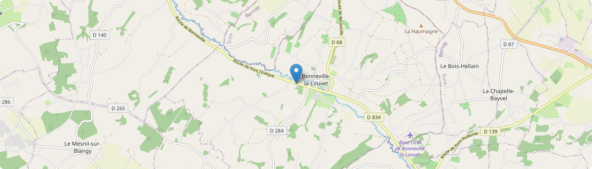 Bonneville-la-Louvet - Carte
