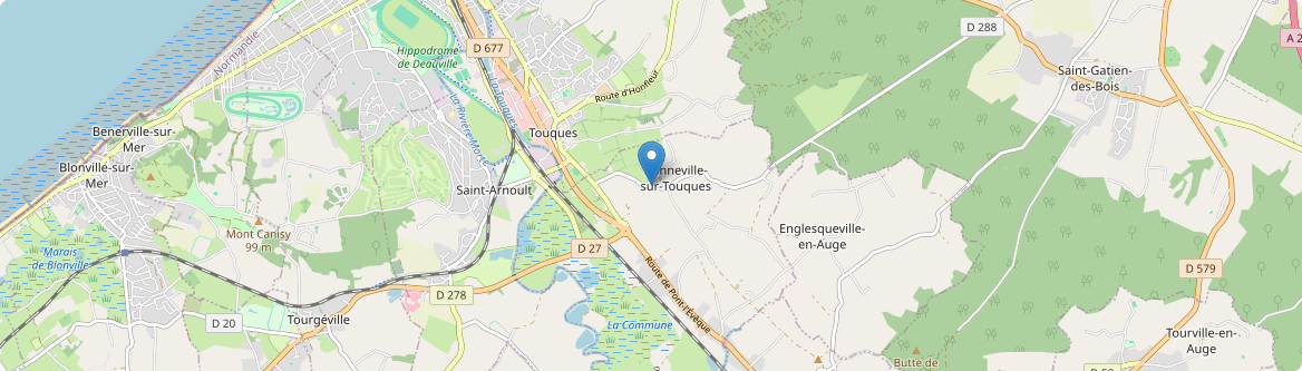 Bonneville-sur-Touques - Carte