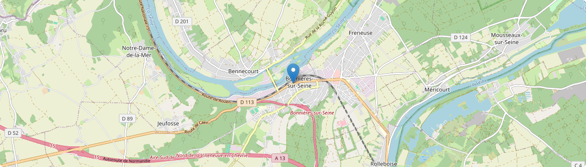 Bonnières-sur-Seine - Carte