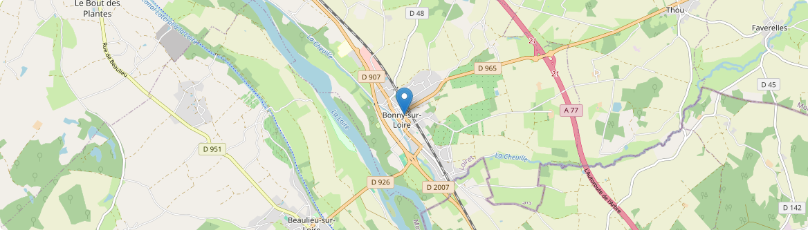Bonny-sur-Loire - Carte