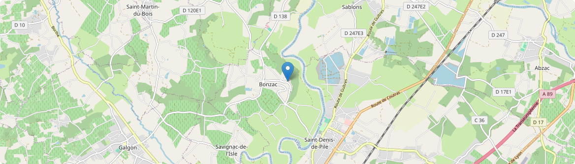 Bonzac - Carte