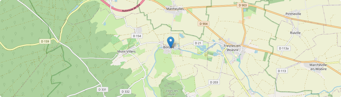 Bonzée - Carte