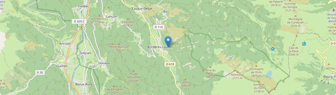 Bordères-Louron - Carte