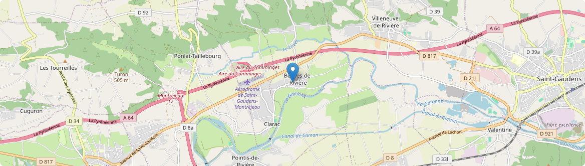 Bordes-de-Rivière - Carte