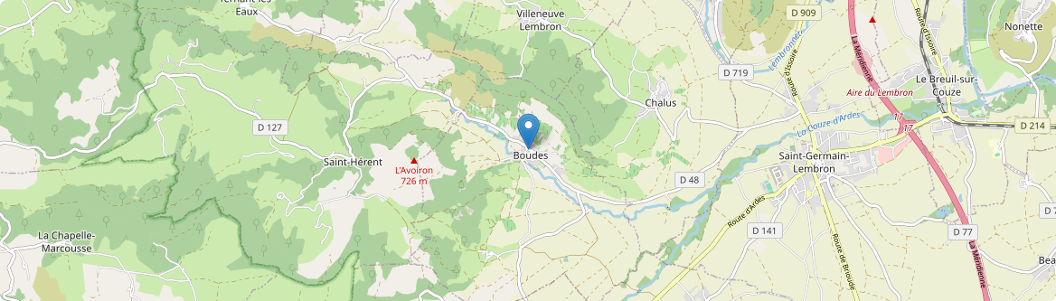 Boudes - Carte