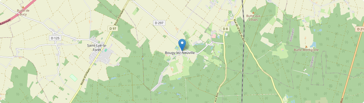 Bougy-lez-Neuville - Carte