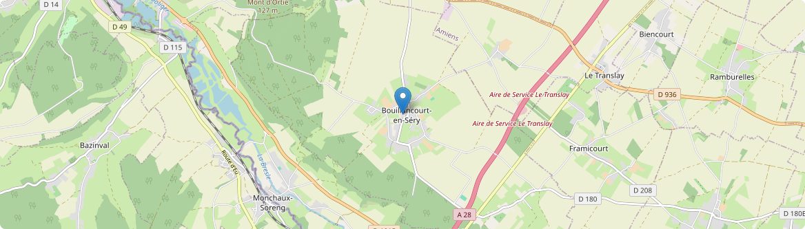 Bouillancourt-en-Séry - Carte