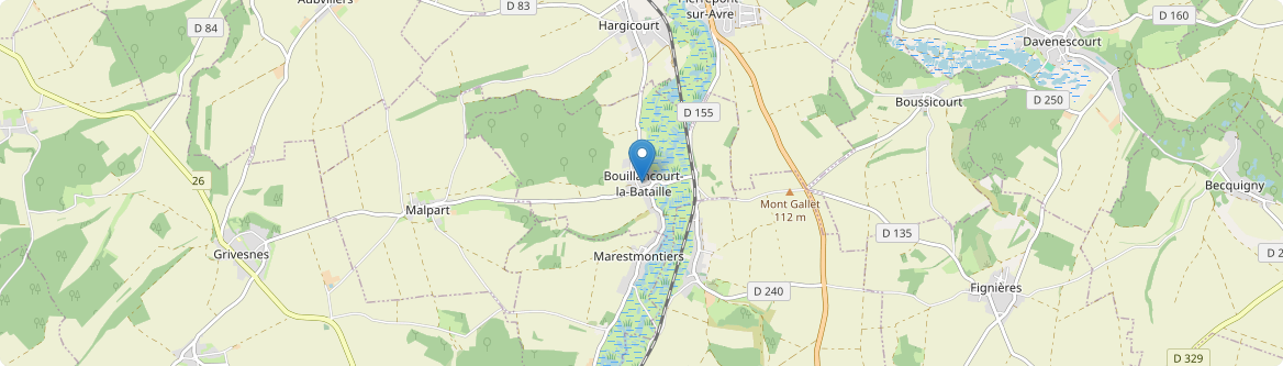 Bouillancourt-la-Bataille - Carte