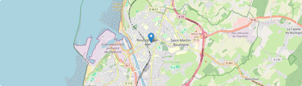 Boulogne-sur-Mer - Carte