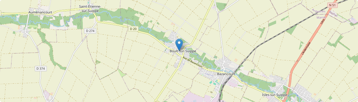 Boult-sur-Suippe - Carte