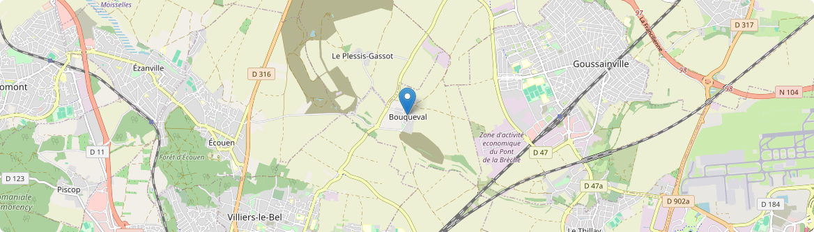 Bouqueval - Carte