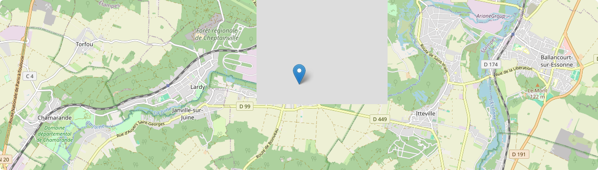Bouray-sur-Juine - Carte